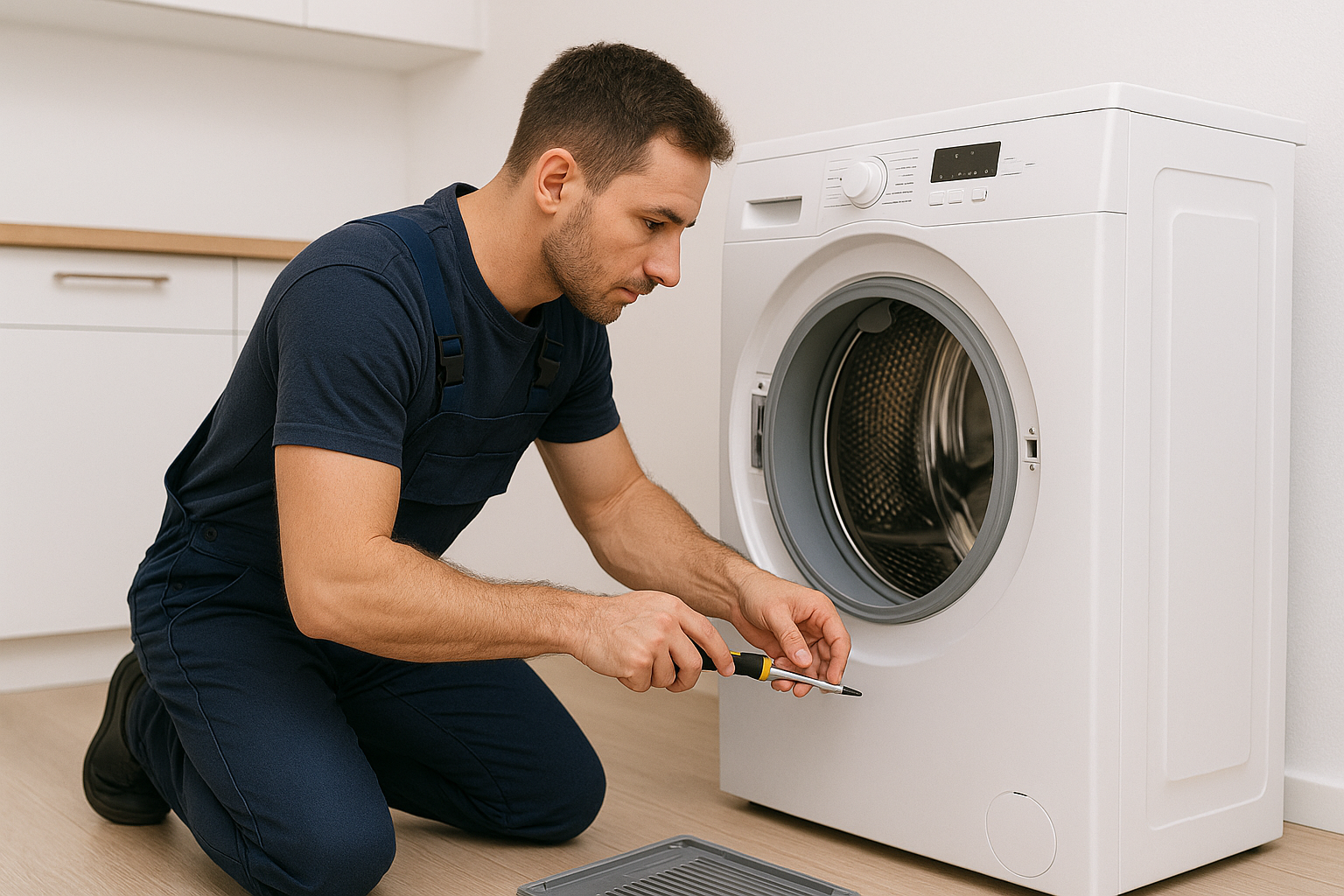 Technicien réparant un sèche-linge à Toulouse